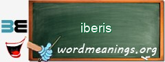 WordMeaning blackboard for iberis